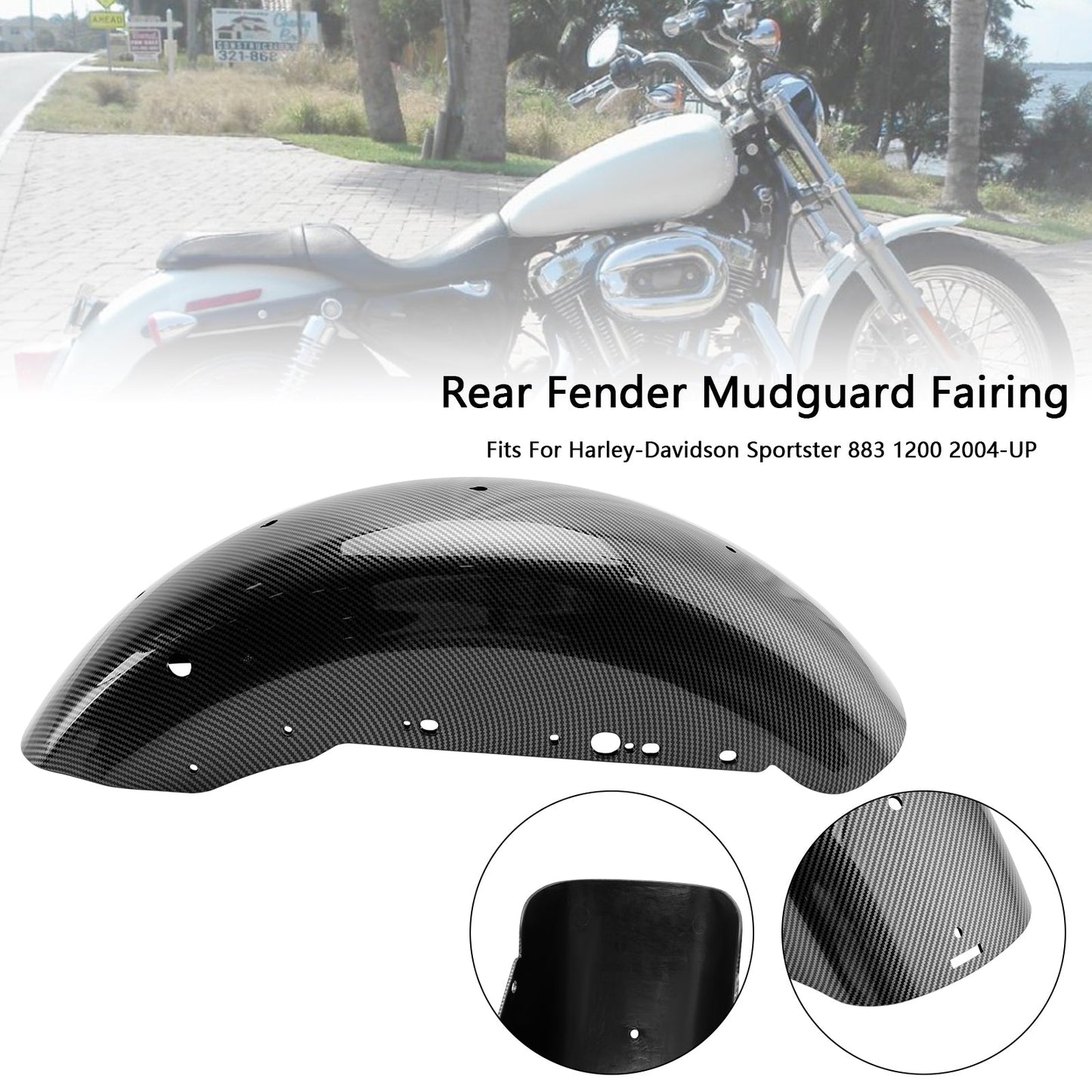 Carenatura parafango posteriore Sportster 883 1200 dal 2004 in poi
