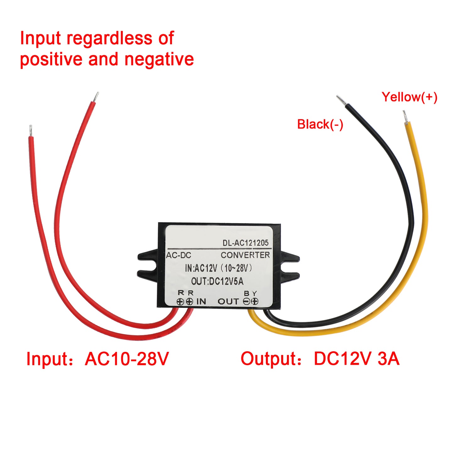AC 10-28V A DC 12V 5A Buck Converter Modulo Di Alimentazione Step Down AC-DC