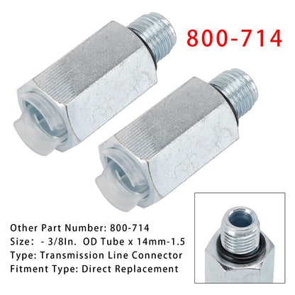 800-714 Connettore per linea di trasmissione - Tubo OD 3/8"" x 14 mm-1,5 2 pezzi