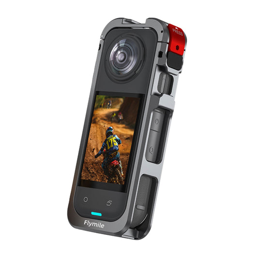 Telaio di supporto per Insta360 X5, custodia protettiva in silicone, protezione per l'obiettivo.