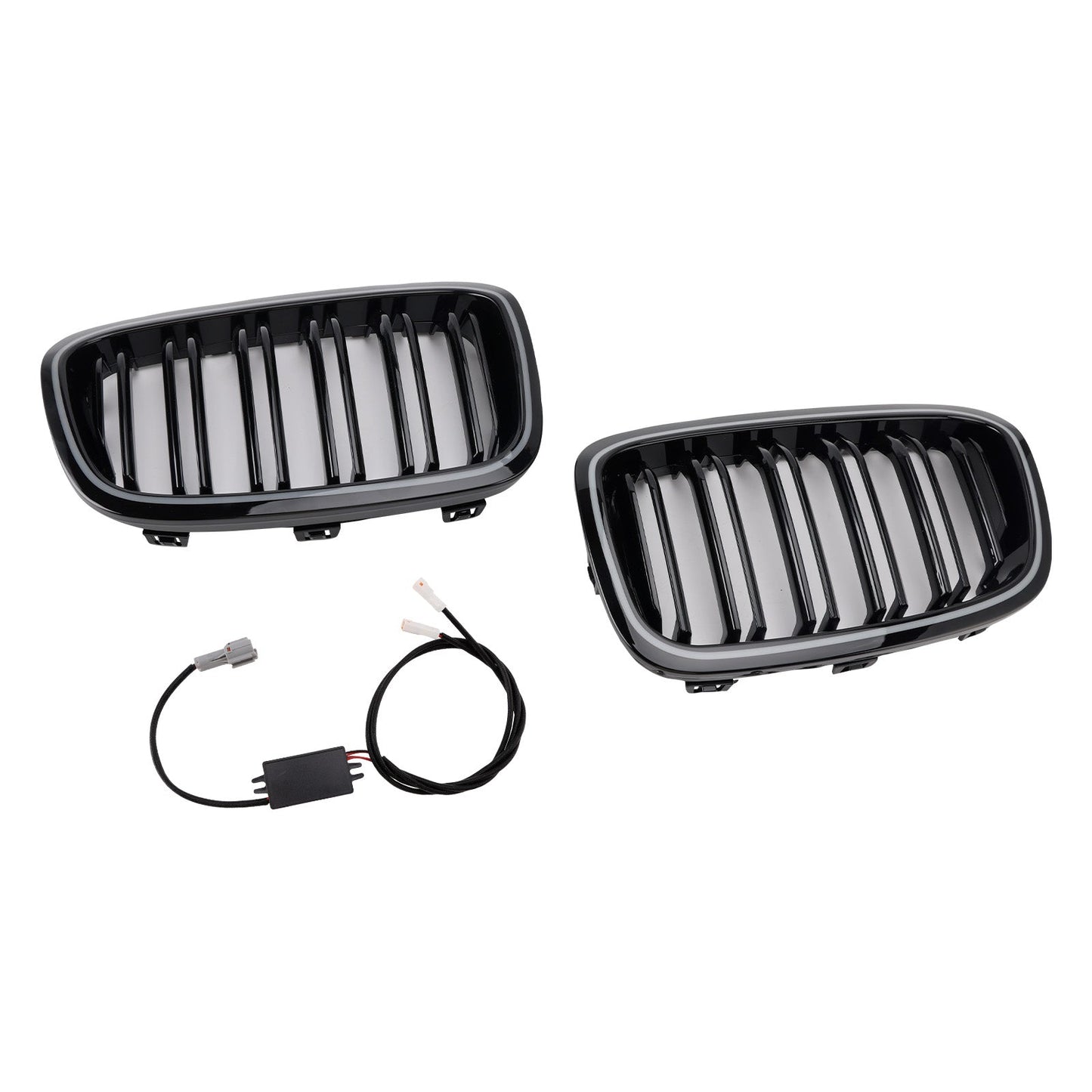 Griglia anteriore a doppio rene per paraurti BMW Serie 1 F20 F21 2012-2014 (2 pezzi) 551137239021