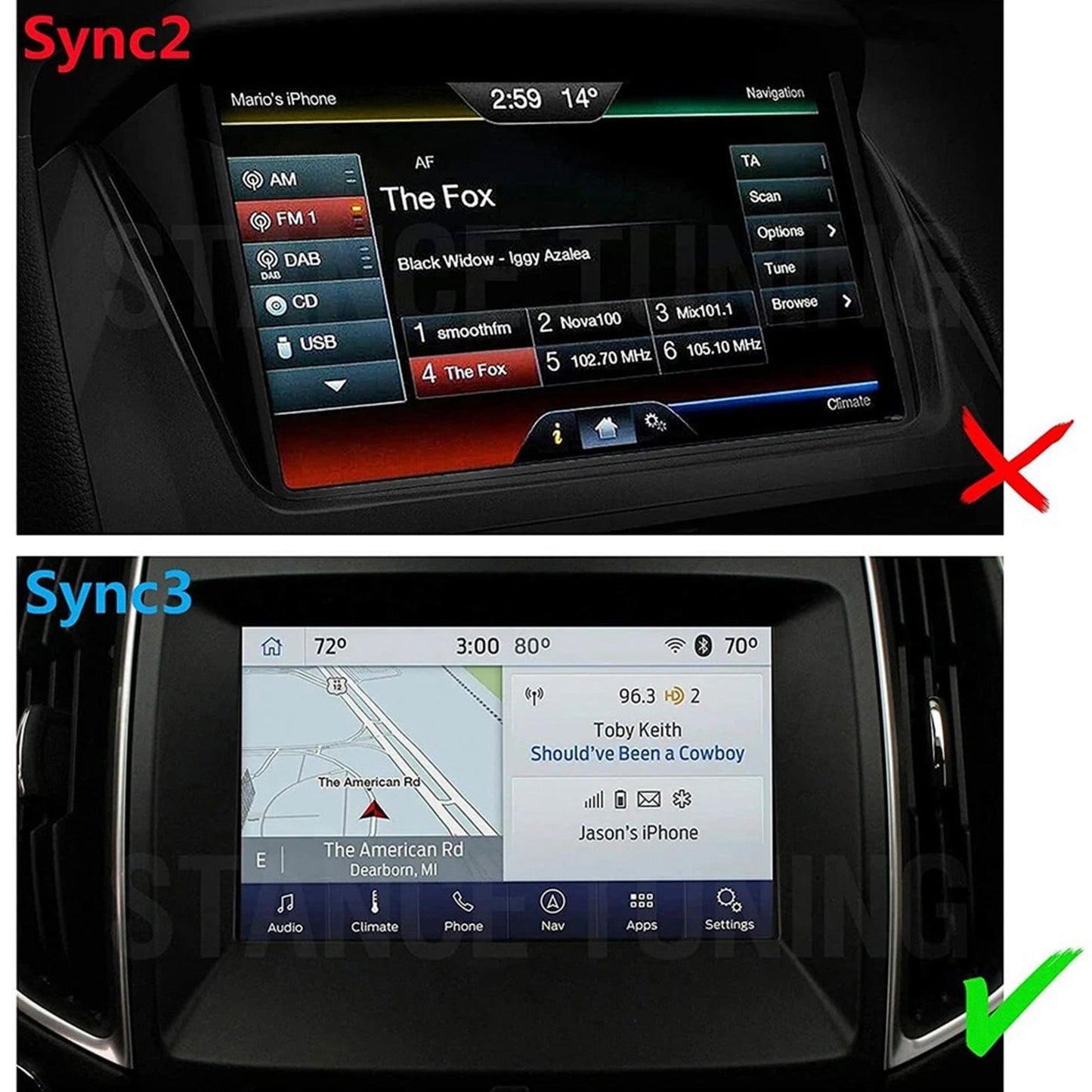Modulo di navigazione Sync 3 APIM 3.4 per Ford Lincoln, navigatore programmato con VIN.
