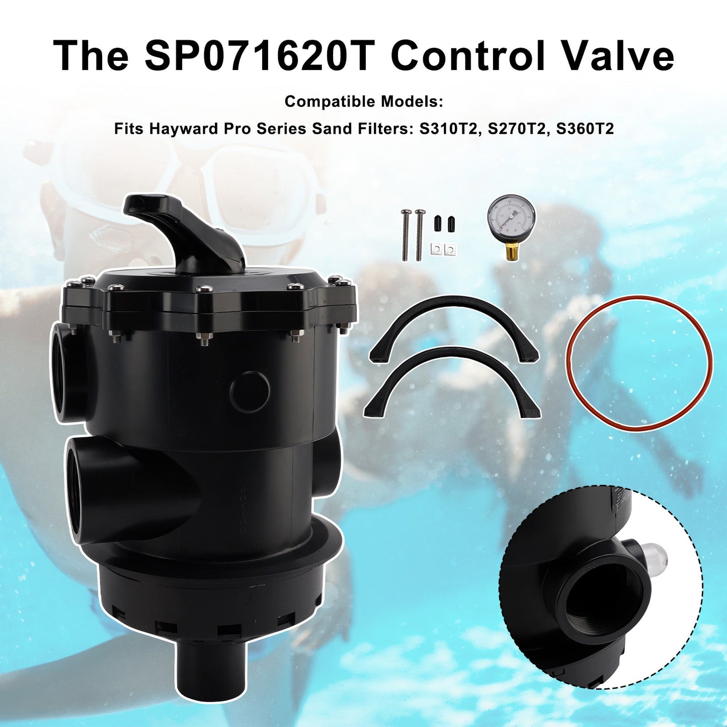 SP071620T Valvola multiporta VariFlo a montaggio superiore per Hayward Pro Series S S310T2