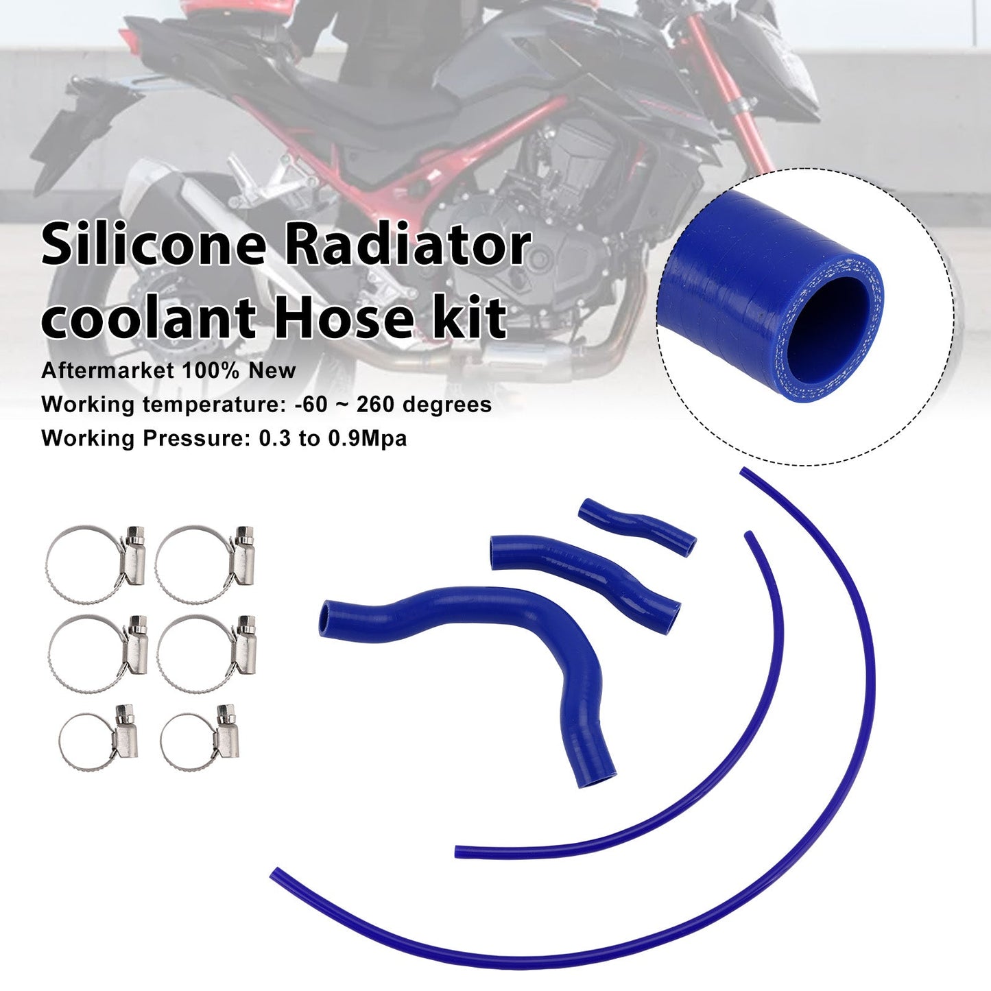 Kit tubo flessibile del liquido di raffreddamento del radiatore in silicone Honda XL750 Transalp 2023-2025