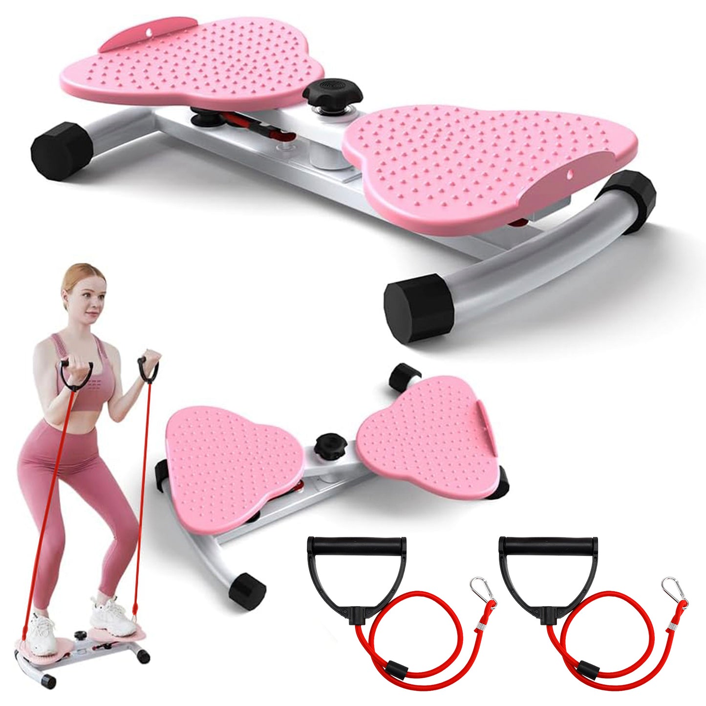 AB Twister Board, capacità 150 kg e 20 dB, ultra silenzioso, antiscivolo, per casa, palestra, attrezzatura per allenamento per donne, pancia grassa, rosa, macchina per torcere la vita, strumento fitness