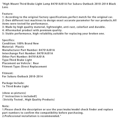 Lampada luce freno posteriore alta Subaru Outback 2010-2014 84701AJ01A BLK