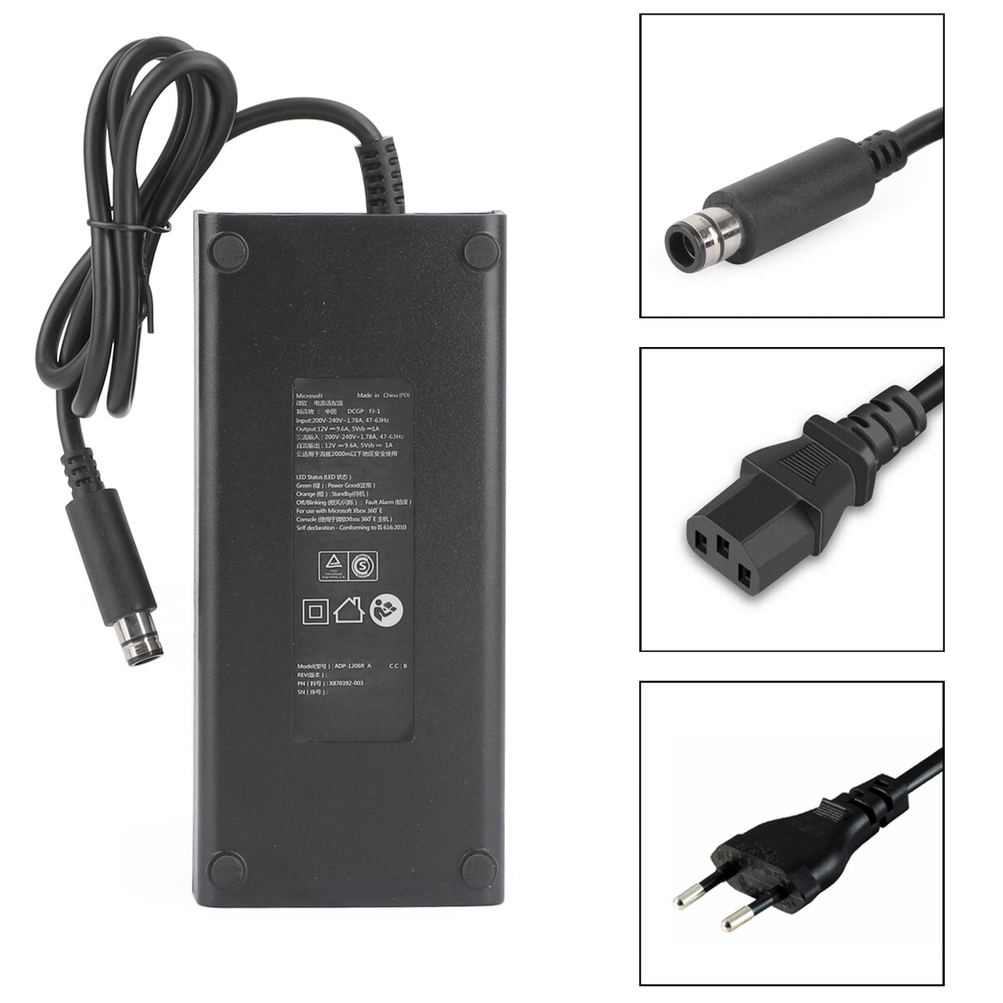 Alimentazione elettrica AC Adapter 115W Power Cord Cable per Xbox 360 E EU Plug