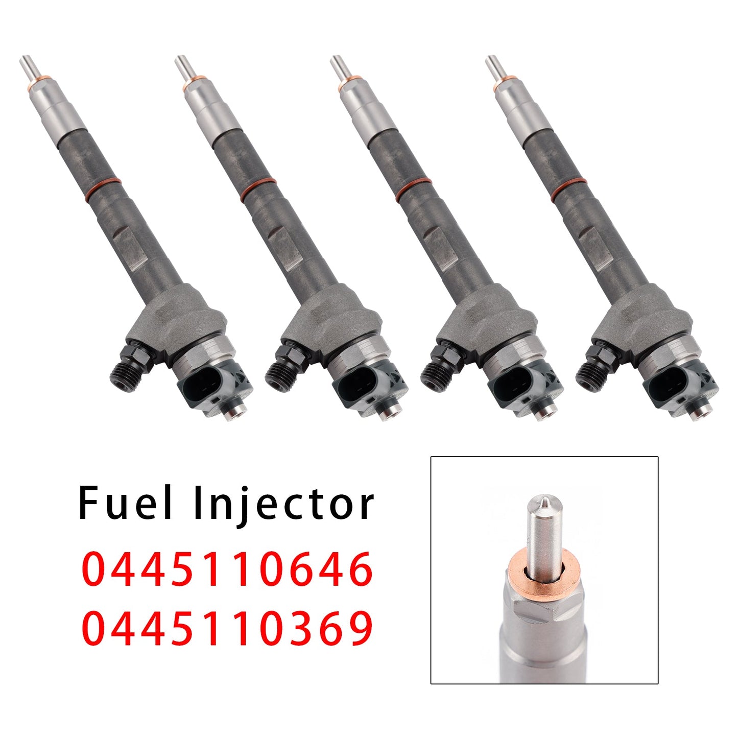4 iniettori di carburante per VW Audi Seat Skoda 2.0 TDI 0445110646 0445110369