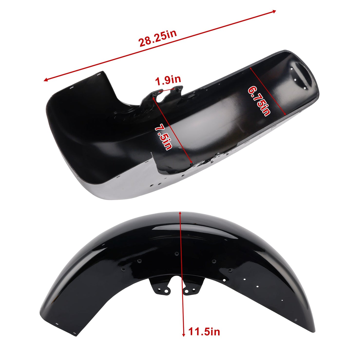 Parafango anteriore in acciaio adatto per Touring Tri Electra Glide 2014-2024