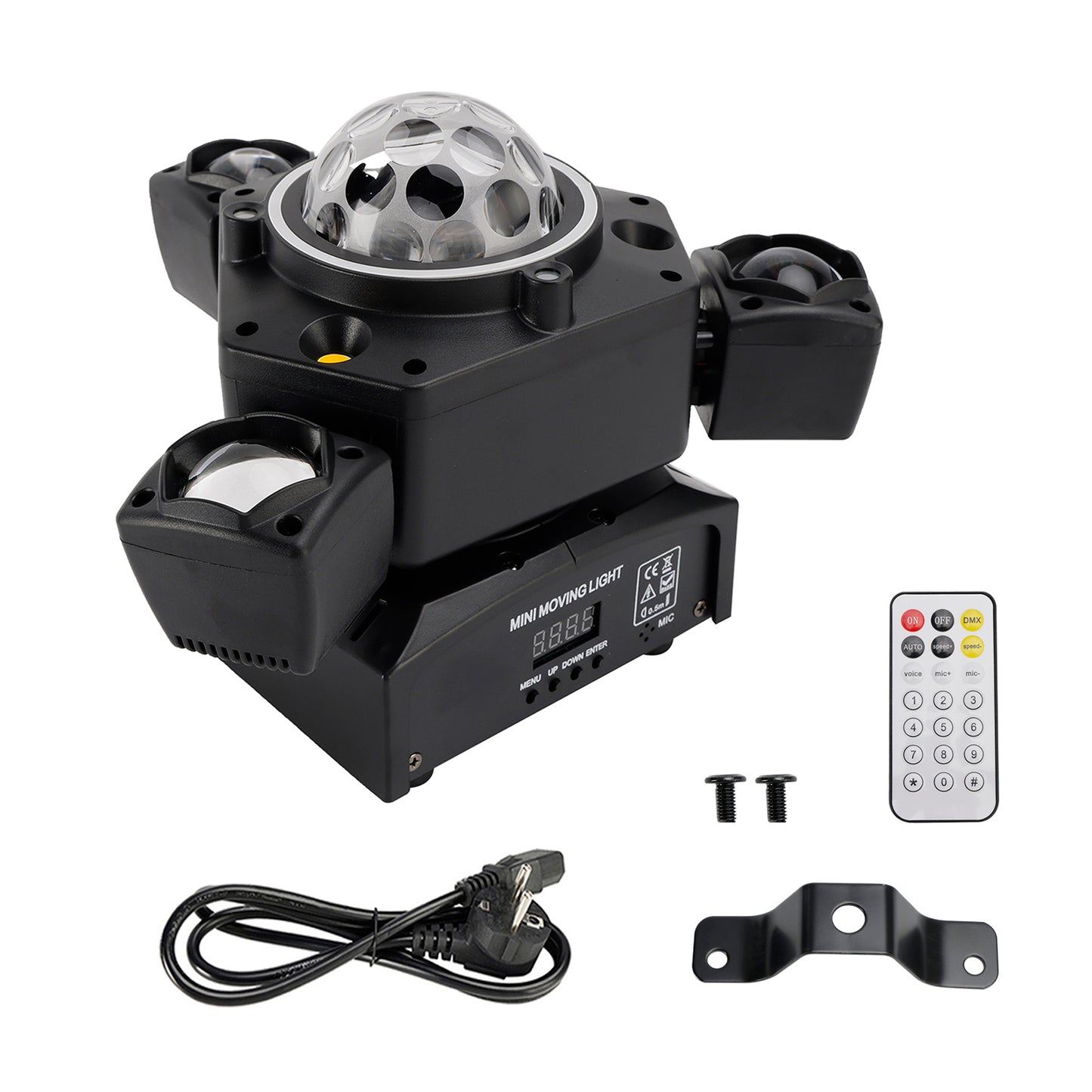 Luce Palco A LED A Tre Teste Con Fascio Luce Mobile E Laser DJ E Feste Discoteca