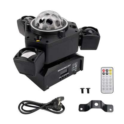 Luce Palco A LED A Tre Teste Con Fascio Luce Mobile E Laser DJ E Feste Discoteca