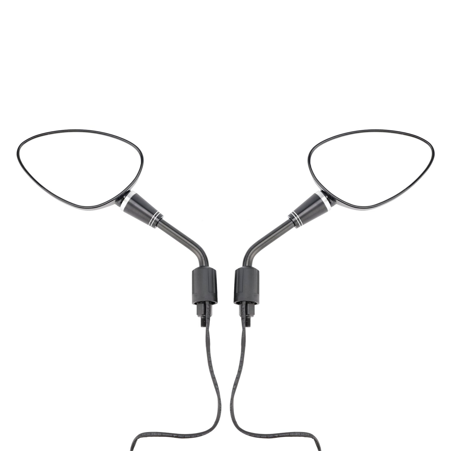 Coppia di specchietti retrovisori a LED neri da 10 mm con filettatura destra per Piaggio Vespa