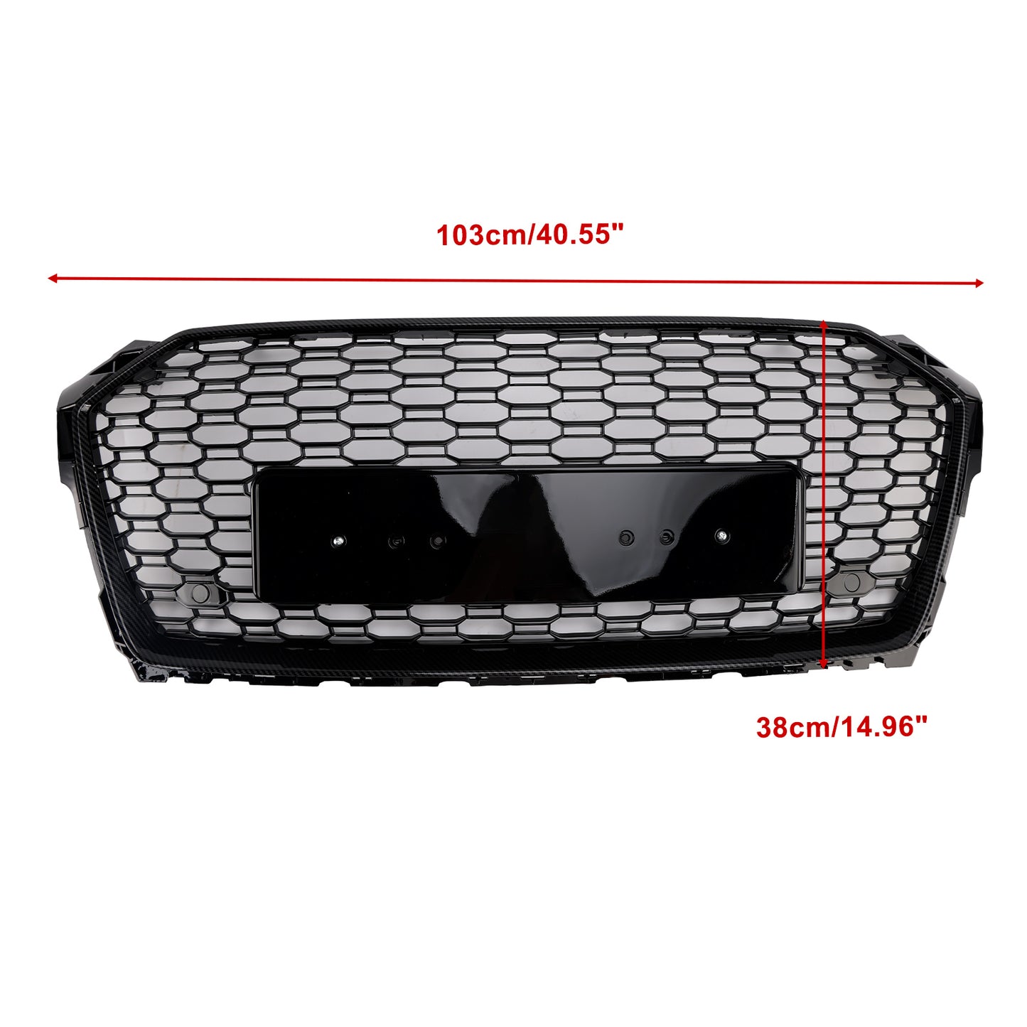 RS5 Style Sport Front Honeycomb Grill Grille Per Audi A5 S5 B9 2017-2019