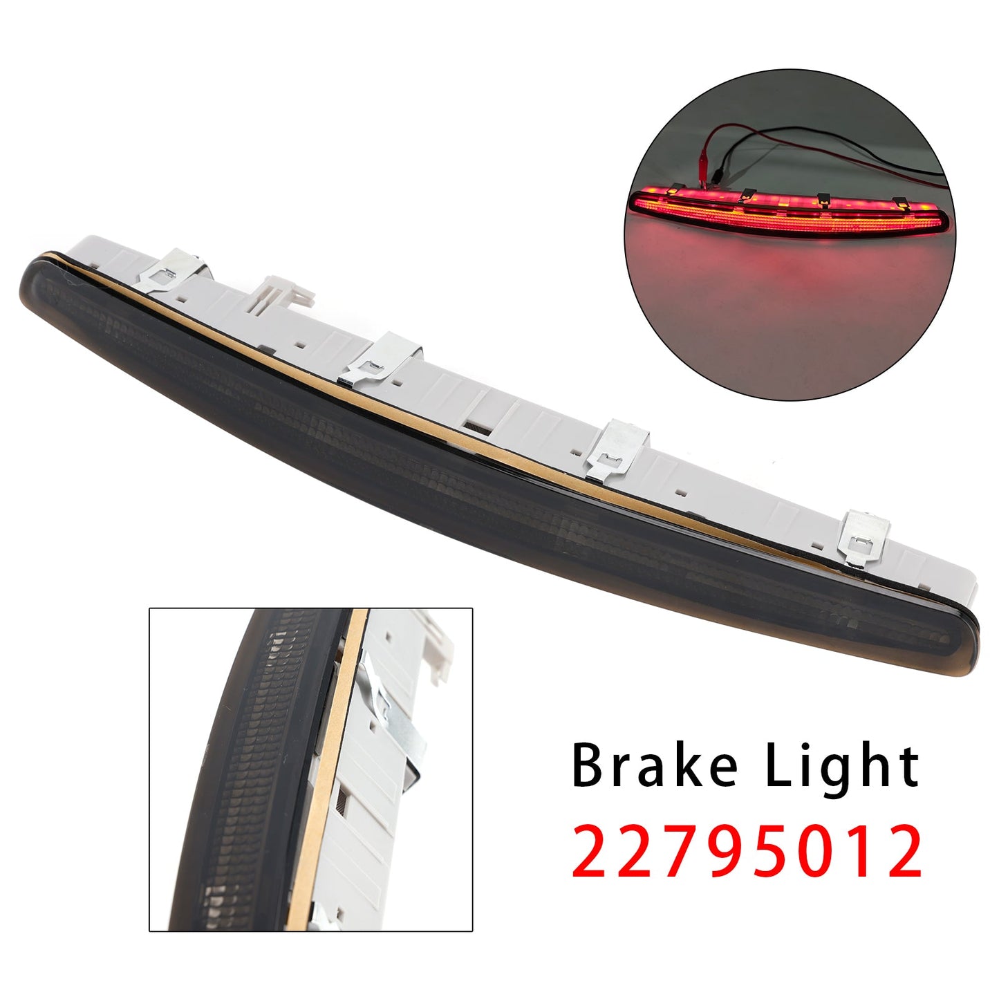 Terza luce di stop posteriore per Vauxhall/Opel Insignia A Mk1 08-12 Pre-Facelift, nera