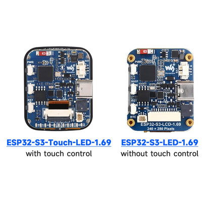 Scheda di sviluppo touch screen ESP32-S3 da 1,69 pollici, processore 240 MHz, WIFI, Bluetooth