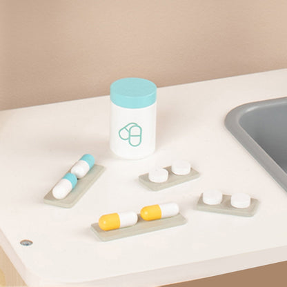 Simulazione di clinica medica per bambini con 22 accessori, set di giocattoli per bambini dai 3 anni in su