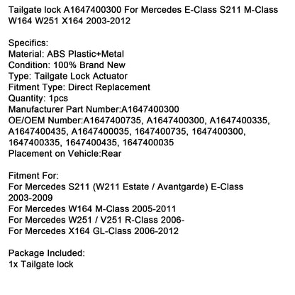 Serratura portellone posteriore Mercedes X164 Classe GL 2006-2012 A1647400300