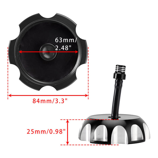 Tappo serbatoio carburante in alluminio con sfiato nero per Yamaha TTR250 YZ 125 250 WR 250/400/426F