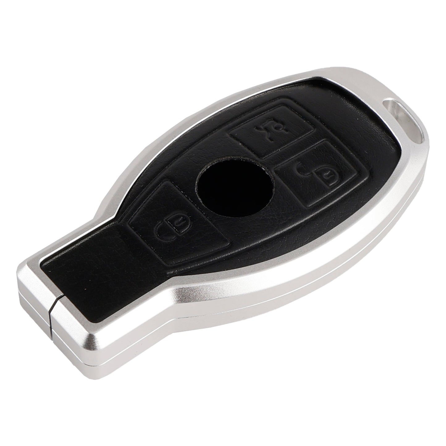 Custodia protettiva in pelle, lega di alluminio e TPU per chiave auto Benz GLC GLK CLS, colore nero