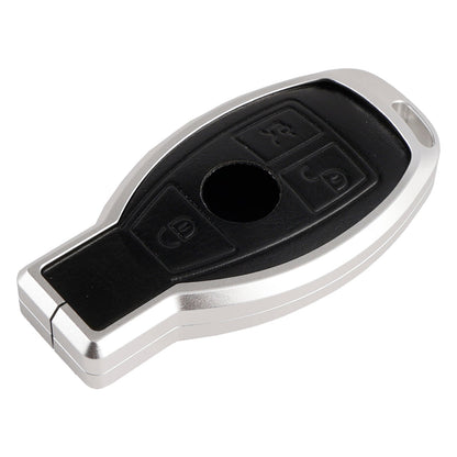 Custodia protettiva in pelle, lega di alluminio e TPU per chiave auto Benz GLC GLK CLS, colore nero