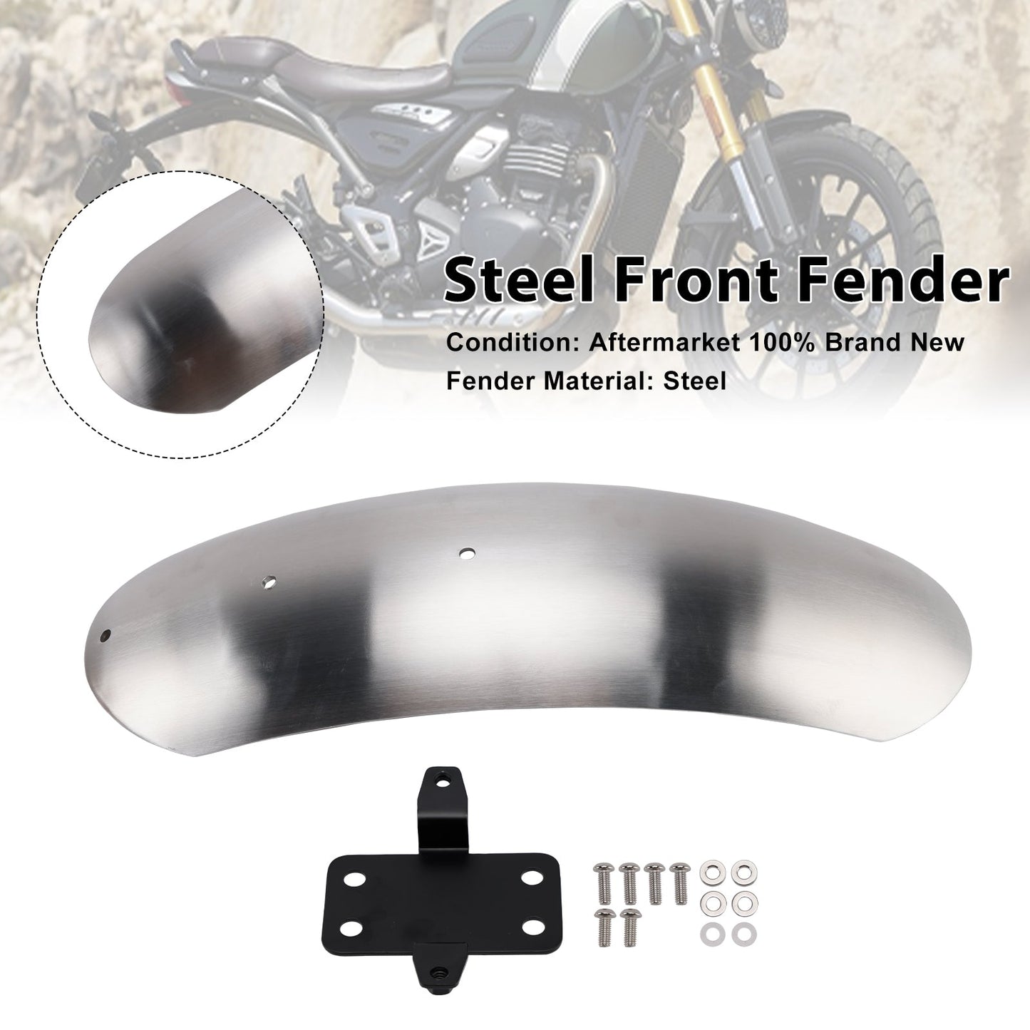 Parafango anteriore in acciaio Scrambler 400X 2023-2025