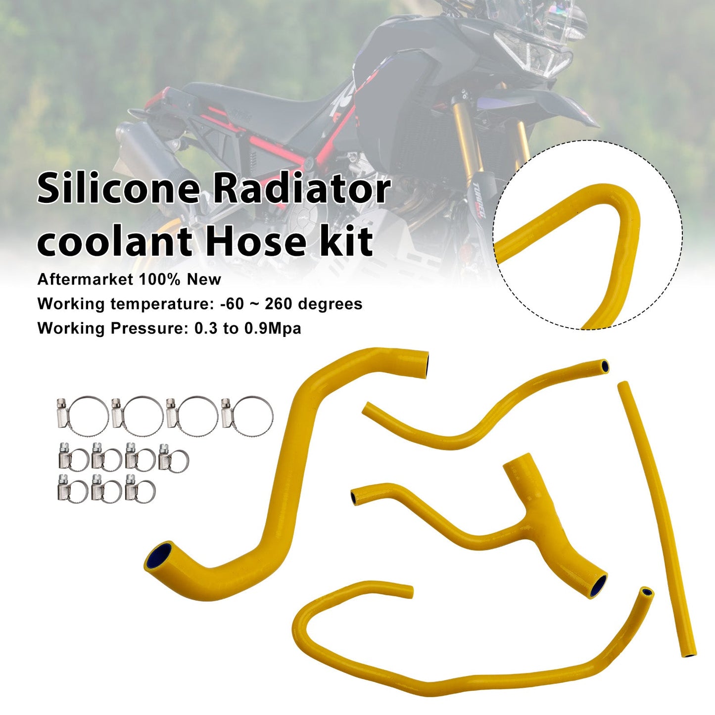 Tubo flessibile del liquido di raffreddamento del radiatore in silicone Aprilia Tuareg 660 2022-2025
