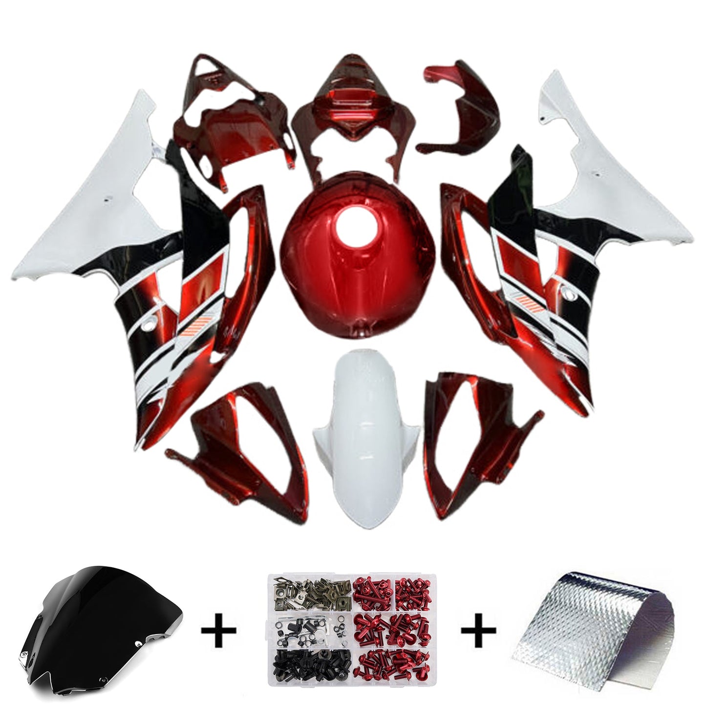 Kit carenatura iniezione plastica ABS per Yamaha YZFR6 YZF-R6 2008-2016