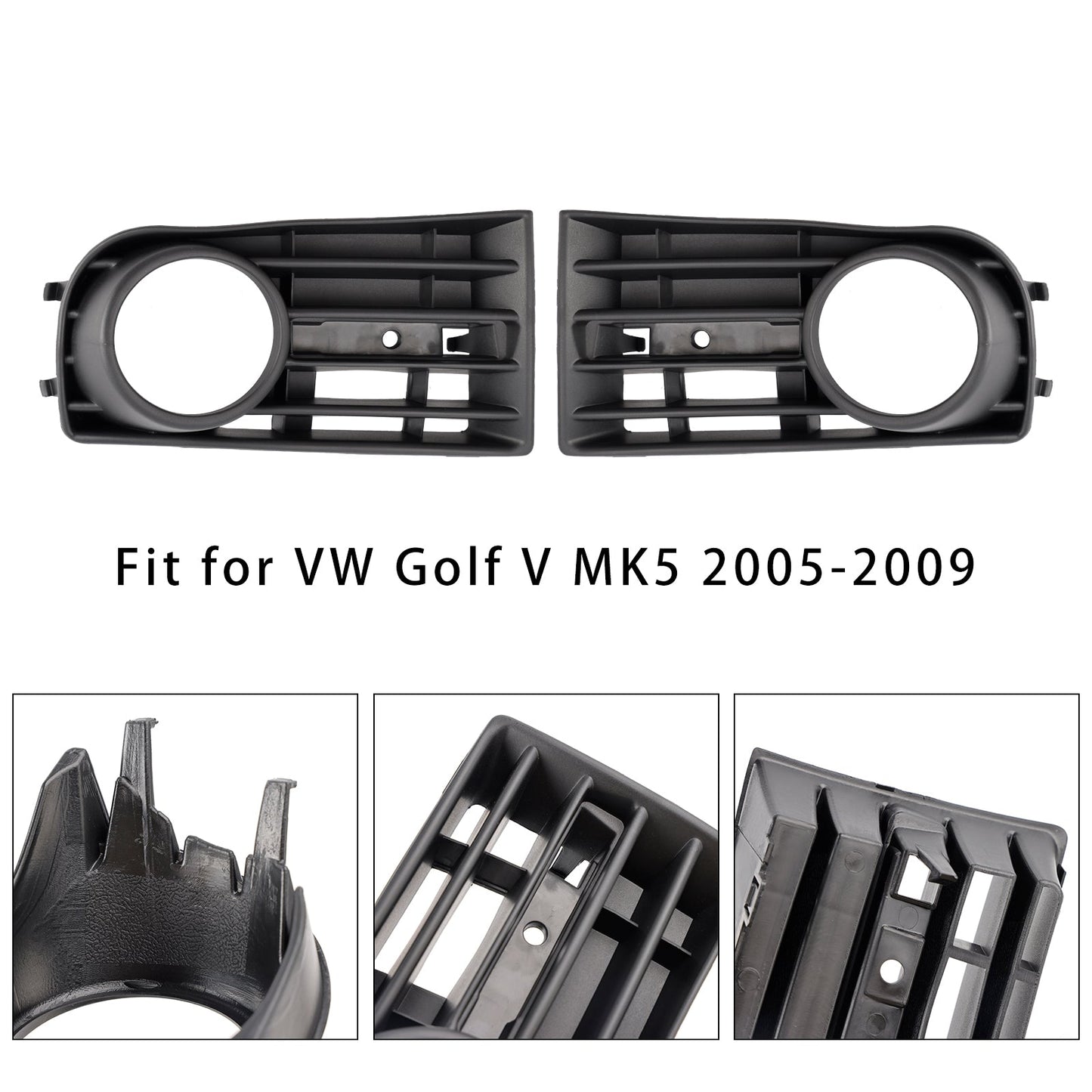 2003-2009 VW Golf V MK5 1 paio di griglie di copertura fendinebbia paraurti anteriore