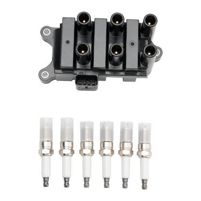 Bobina di accensione Ford Freestar V6 4.2L 2004-2007 + 6 candele + 6 cavi FD498 5F2Z-12029-AD 1F2118100