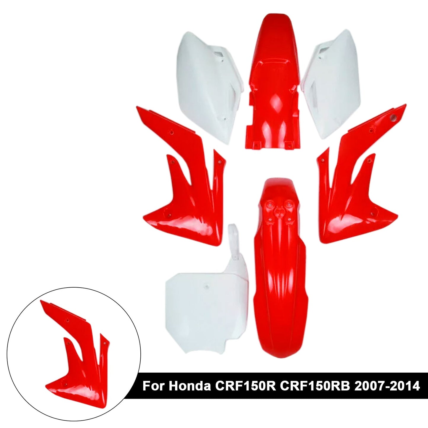 Kit di plastica per carrozzeria Honda CRF150R/RB 2007-2014, carenatura parafango