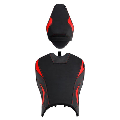 2025 - Kit cuscini passeggero anteriore e posteriore Raider per Kawasaki Z900 Zr900-F, colore rosso.