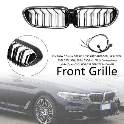 Griglia anteriore a doppio rene BMW Serie 5 G30 G31 2017-2020, nero lucido