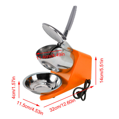 Tritaghiaccio elettrico 143LBS/Hr Macchina per coni di neve Rasoio per ghiaccio 500W Spina UE