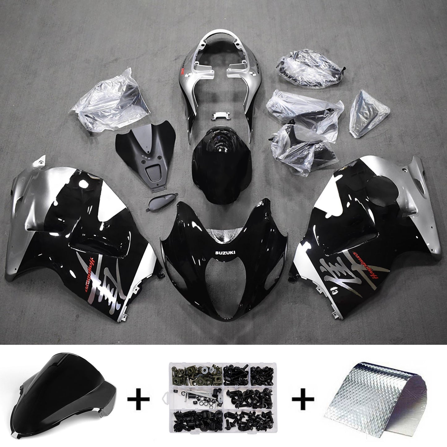 Kit carenatura iniezione plastica ABS per Suzuki Hayabusa GSX1300R 1999-2007