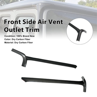 Cornice di finitura per bocchetta d'aria laterale anteriore in fibra di carbonio per Mercedes-Benz Classe G G63 G550 (modelli dal 2025 in poi).