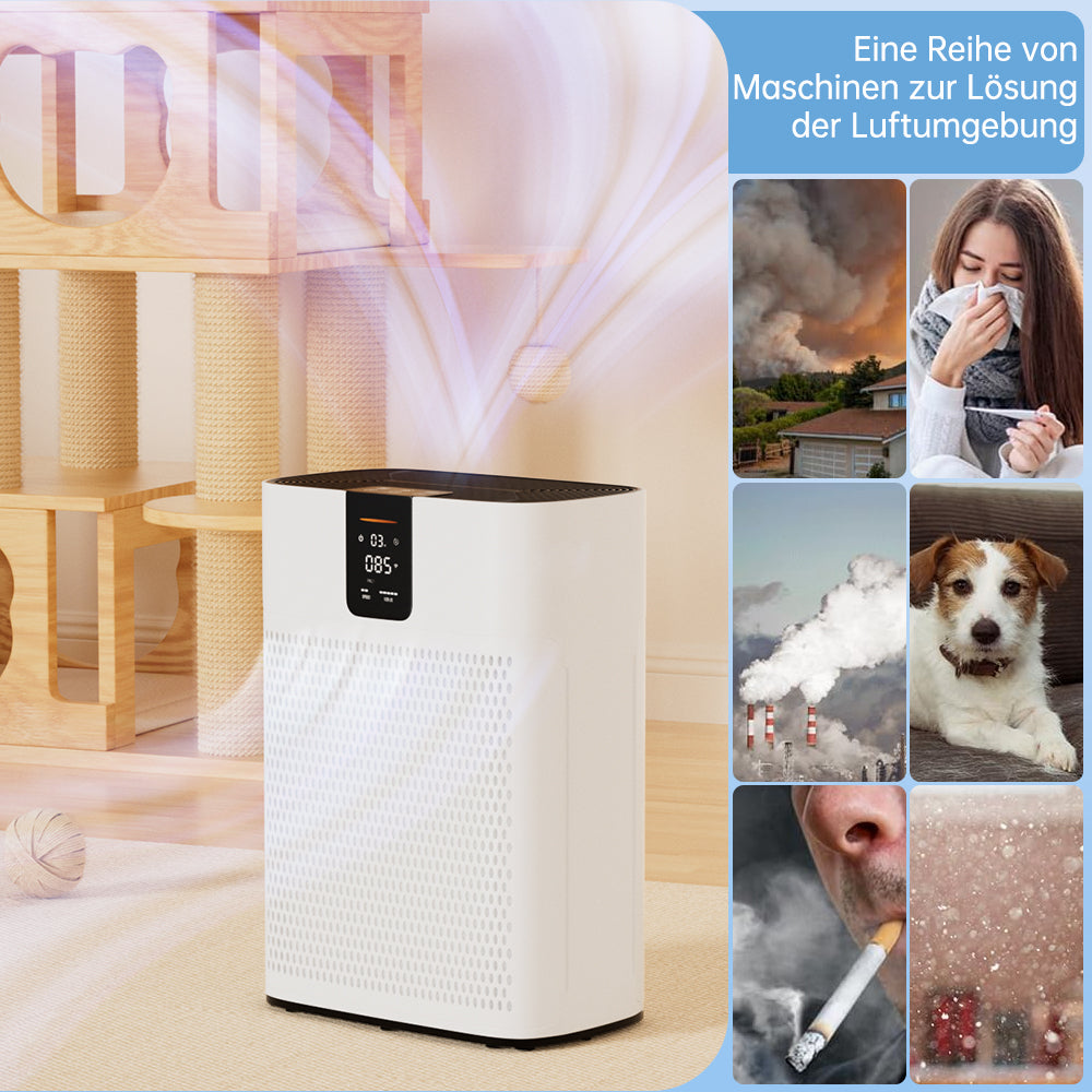 Purificatore d’aria per casa – HEPA silenzioso e smart con app per peli & polvere