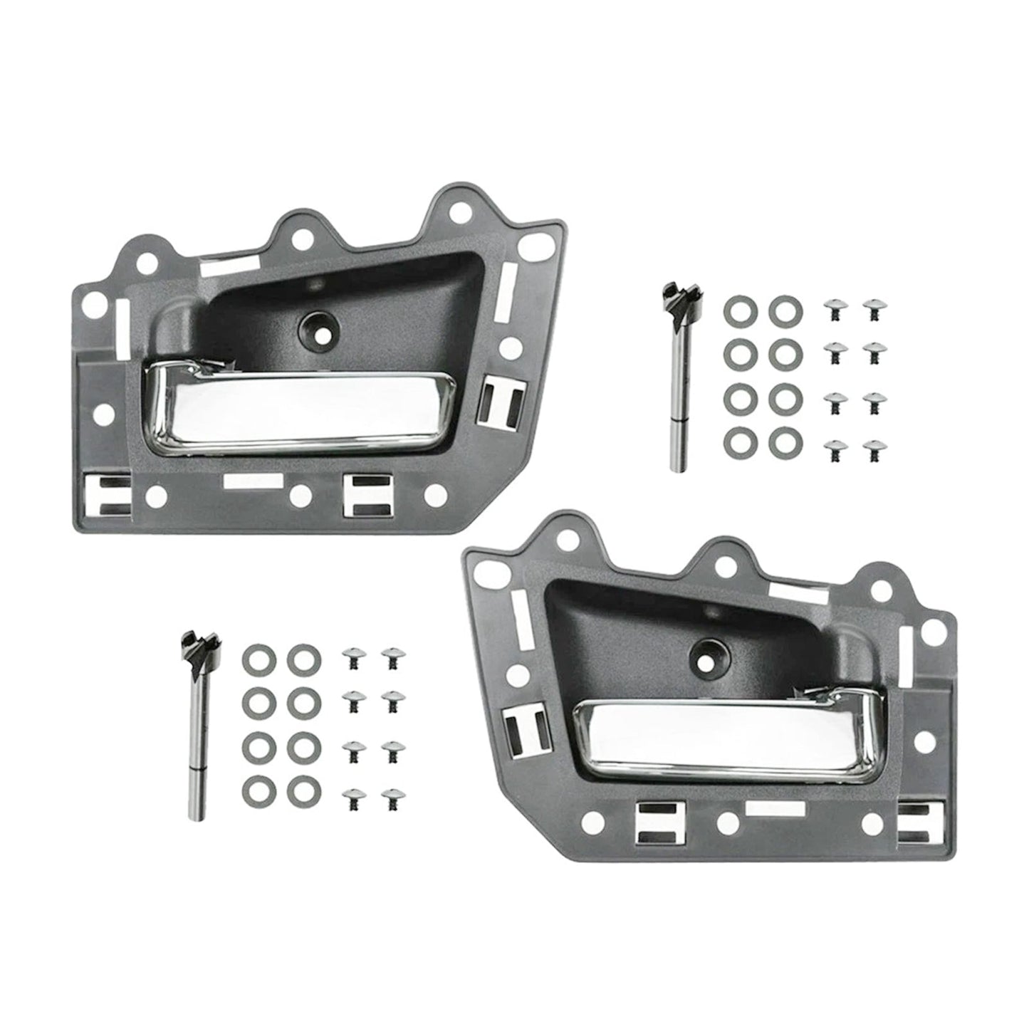 4 pezzi Maniglia interna porta anteriore posteriore cromata per Jeep Grand Cherokee 2005-2011