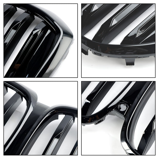 Griglia paraurti anteriore nero lucido per BMW G05 LCI X5 2024 2025+ linea singola con LED