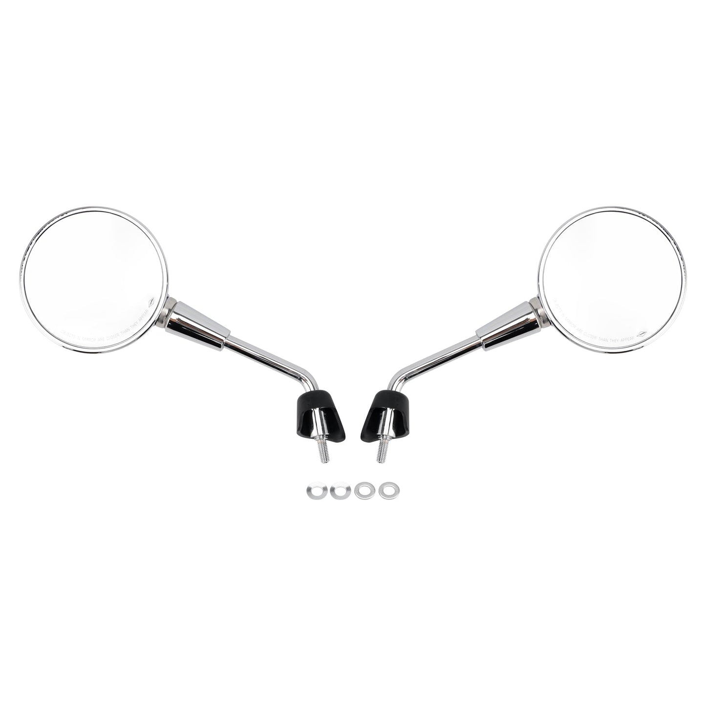 COPPIA SPECCHIETTI SHORTY CROMATI PER VESPA PRIMAVERA 50-125 SPRINT 50-150 GTS 125 300