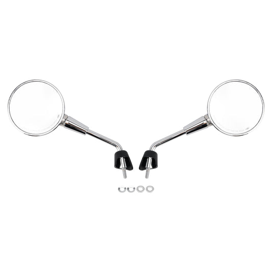 COPPIA SPECCHIETTI SHORTY CROMATI PER VESPA PRIMAVERA 50-125 SPRINT 50-150 GTS 125 300