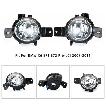 Coppia di fari fendinebbia anteriori senza lampadine per BMW X6 E71 E72 2008-2011 63177187631
