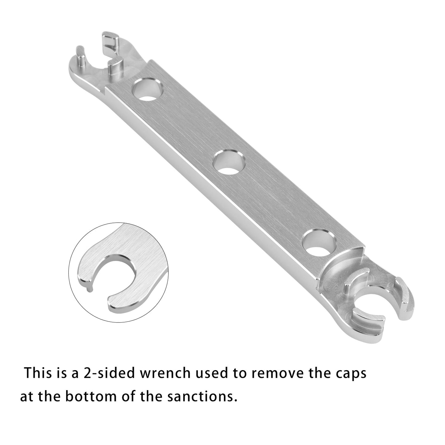 Chiave per la rimozione del tappo inferiore in alluminio. Strumento utilizzato per ricostruire la forcella DVO Saphire/Onyx.