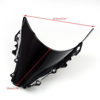 Parabrezza Cupolino Double Bubble per Yamaha YZF R6 600 2006-2007 Nero