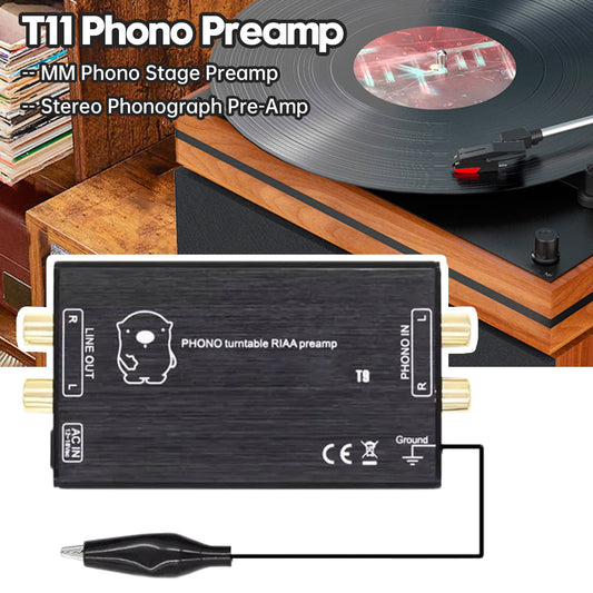 Preamplificatore Phono T11 Preamplificatore Phono MM Preamplificatore Giradischi Preamplificatore Fonografo Stereo