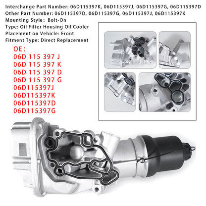 Gruppo filtro olio radiatore olio motore Volkswagen Jetta 2005-2010 06D115397K 06D115397J