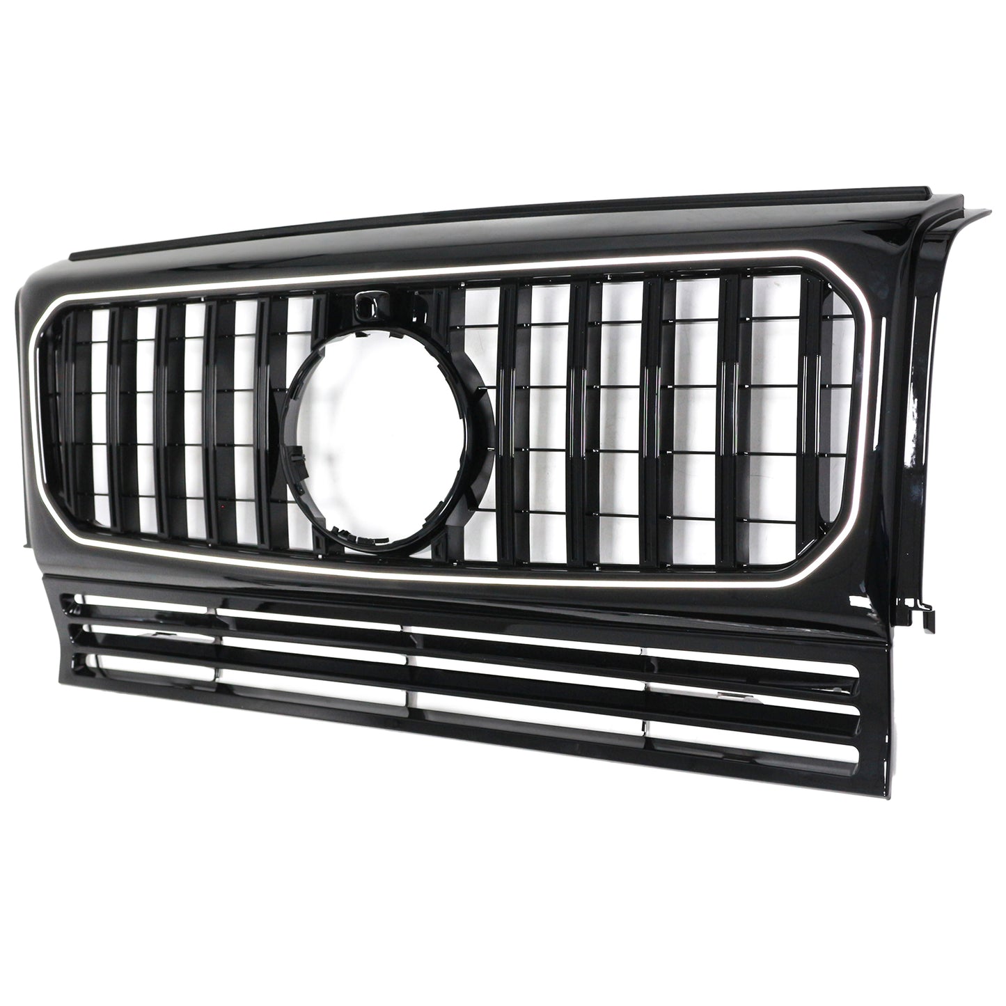 Per Mercedes Benz W463 1990-2018 con griglia per paraurti anteriore nera lucida a LED