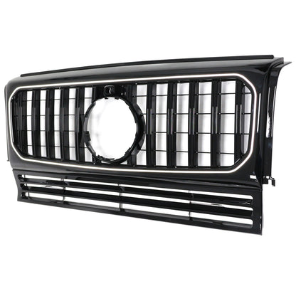 Per Mercedes Benz W463 1990-2018 con griglia per paraurti anteriore nera lucida a LED