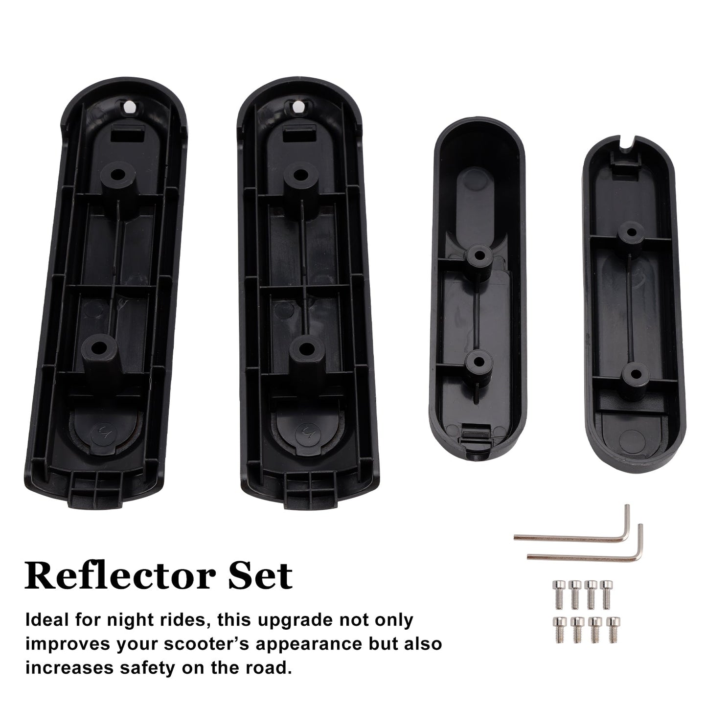 Set di 4 coperture laterali per scooter con catarifrangente posteriore per Xiaomi 4 Pro (1a generazione)