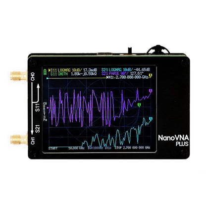 Analizzatore di rete vettoriale portatile NanoVNA Plus da 2,8 pollici aggiornato da 50 kHz a 2,7 GHz