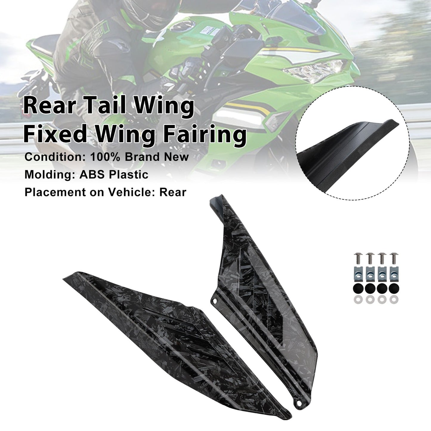 Carenatura ad ala fissa per ala posteriore Kawasaki NINJA ZX-4R ZX-4RR 2023-2025